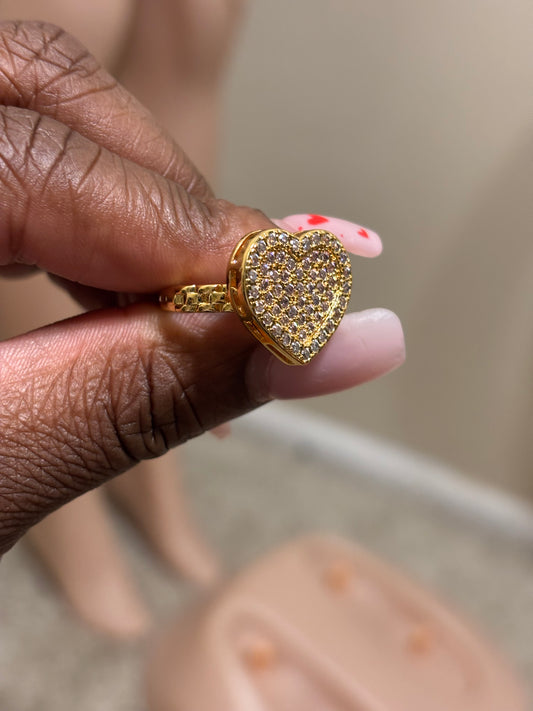 Pink Diamond Heart Ring