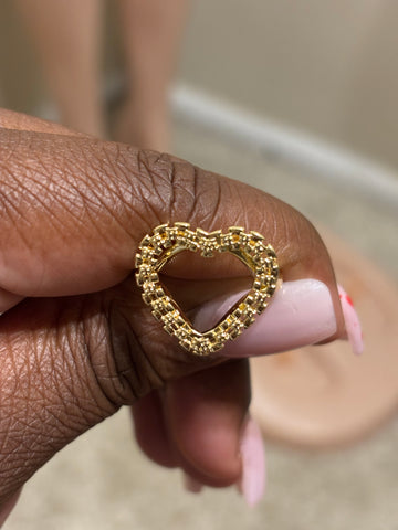 Open Heart Nugget Ring