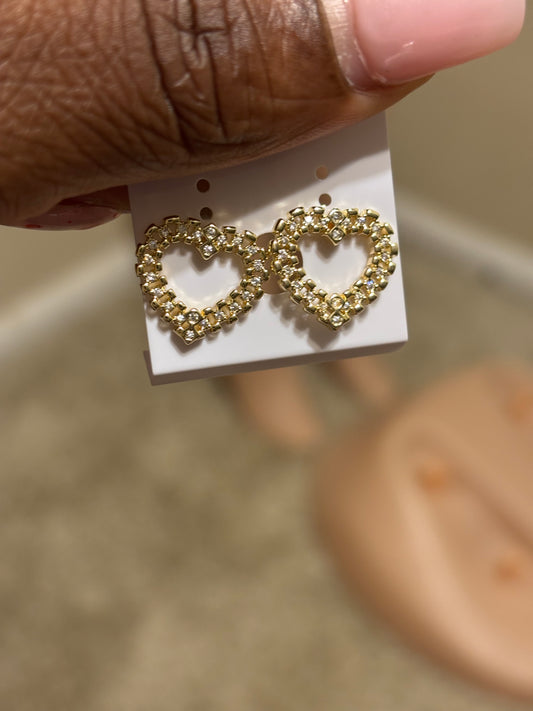 Nugget Heart Earrings