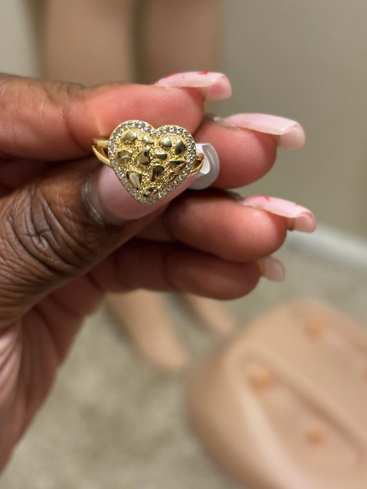 Heart Nugget Ring