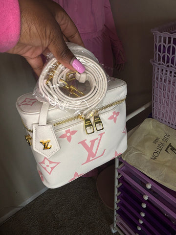 Pink & white lv bag