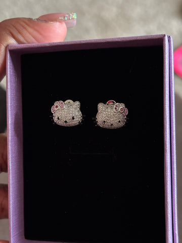 Small silver Hk earrings