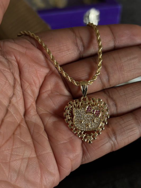 Hk heart necklace